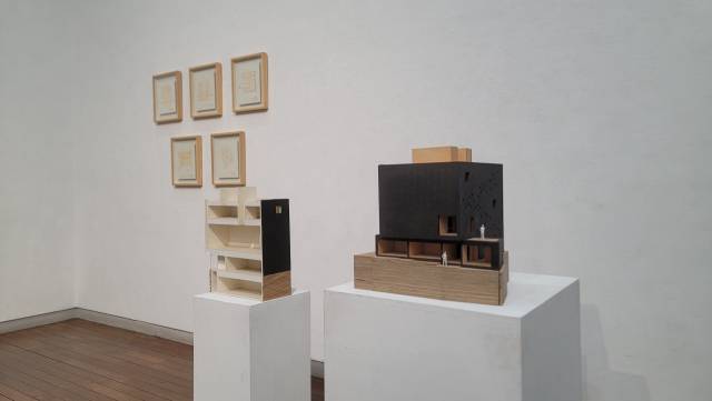 정진국 건축가의 '토포하우스' 컨셉드로잉과 건축 모형.