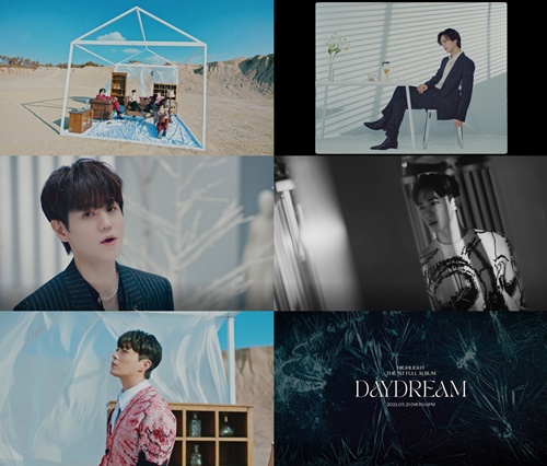Group Highlights convey a special love confession with the new song DAYDREAM.The Highlights released the first music video teaser video of the title song DAYDREAM (Day Dream) on its first full-length album, DAYDREAM, through official SNS at 0:00 on the 12th.This was the first time that the title song name such as DAYDREAM was released.Highlights Some of the DAYDREAM sound sources, which contain the charming vocals and harmony of the four members, are also raising the expectations of listeners by taking off the veil.The teaser video starts with a screen in which Son Dong-woon follows the car.Then, the letter daydream was written on the typewriter, and the Highlights emanated a warm charm in the space where the four members expressed their dreams.Here, a verse called Because I love you love you love you flows out and makes the viewers suck into the dream together.Highlights will release their first full-length album DAYDREAM on the 21st and will return to full-fledged in 10 months.DAYDREAM, which has both the mature and emotional Highlights of the 14th year of debut, as well as the high perfection of the first full-length album, is expected to fill the fans playlist.The Highlights were announced through three versions of concept photos, including BEFORE THE DREAM (Before the Dream), IN THE DREAM (In the Dream) and AFTER THE DREAM (After the Dream), which were released over the past three days.Highlights Baekilmong is followed by visuals, and attention is focused on how to include the title song DAYDREAM.Until the comeback, Highlights will be added to the opening of unique teasing contents such as additional concept photo, track list, Highlight film and another music video teaser sequentially.