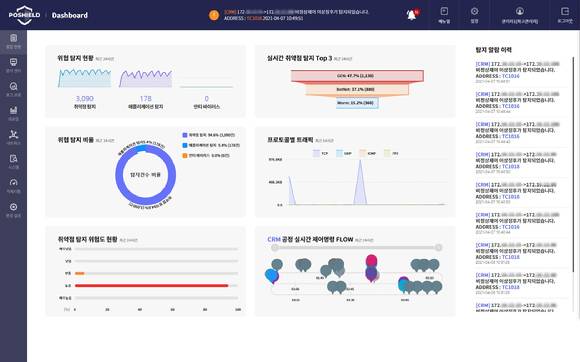 안랩과 포스코ICT의 기술이 융합된 보안솔루션 'PoShield+A' 제품 화면 [사진=안랩 ]