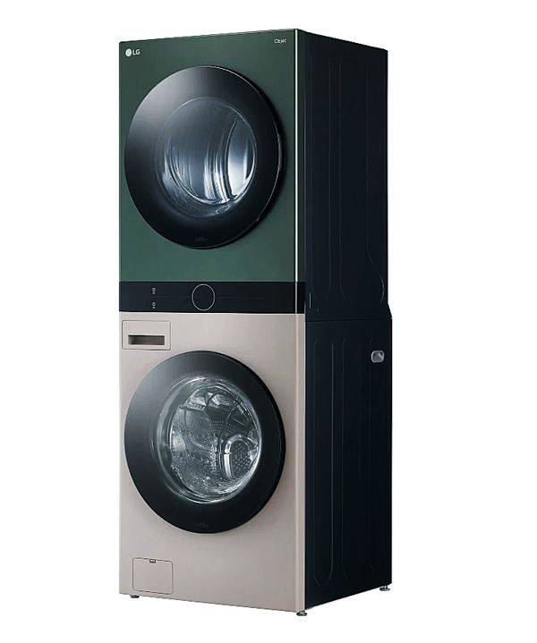 그린(상단) 색상의 LG전자 워시타워