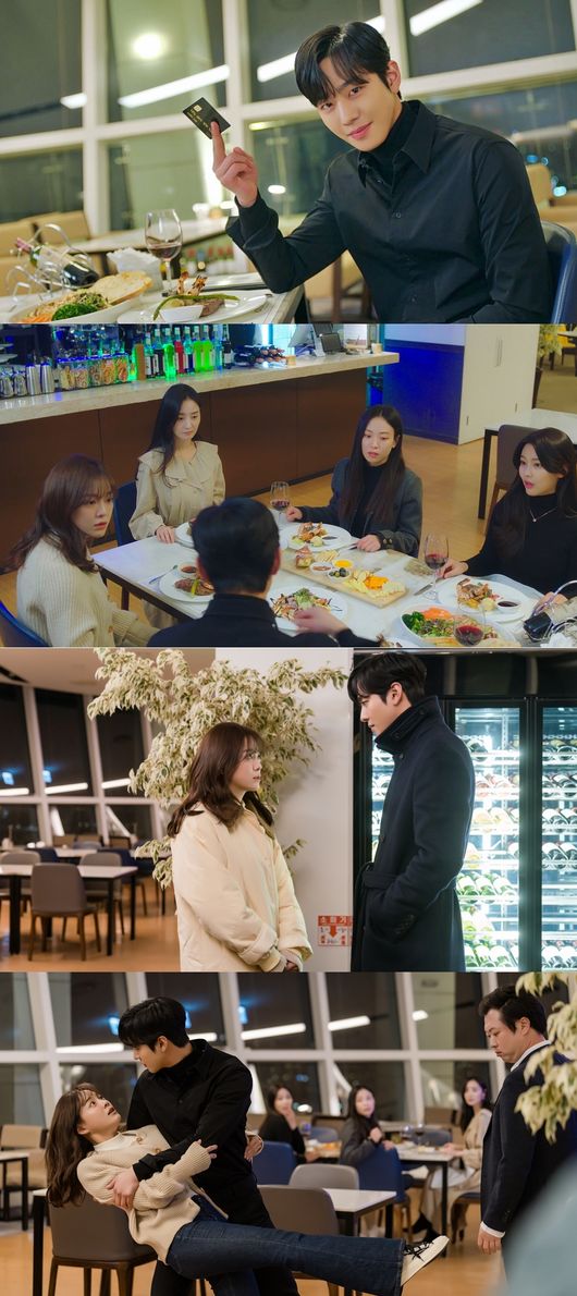 In-house match Ahn Hyo-seop goes out to save Kim Se-jeongs flag.SBS Mon-Tue drama In-house Match (director Park Sun-ho/playplayplay by Han Sul-hee, PR Hee/Project Kakao Entertainment/Produced Cross Pictures) has continued to rise unceasingly, breaking double-digit ratings in six episodes.The last 6 endings are the appearance of Kang Tae-moo (Ahn Hyo-seop) who appeared singing Baby.Kang Tae-moo claimed to be a man friend for the troubled Shin Ha-ri (Kim Se-jeong).In the seventh episode, which will air on the 21st, Kang Tae-moos chaebol boyfriend (Flex) time will be held. Sin Ha-ri, who lied to Friends earlier that he had a male friend.Kang Tae-moo becomes the Fake Man Friend of Shin Ha-ri and tries to save the gods in front of the friends.Kang Tae-moo, a steel cut released by the production team, is having a meal with the friends of Shinhari.Kang Tae-moos confident appearance with the card, and the appearance of the friends who envy Shin Ha-ri attracts attention.Among them, only Shinhari is making a difficult look, making you wonder about Kang Tae-moos flex time that made the meal scene.Kang Tae-moo fills his self-interest with the acting of a man of the whole body, and Kang Tae-moo, who has been brazen about baby earlier, shows more demeanor and comment as if it is only a trailer.The various male friends concept that poured all the romance will make Sinhari surprised.In another photo, Kang Tae-moo and Shin Ha-ri pose for the movie Gone With the Wind, which stimulates curiosity. Kang Tae-moos powerful figure of catching Shin Ha-ri, who falls, steals his gaze.And the Friends were also spotted watching them from afar.Kang Tae-moos male friend, who does not give a break for a while, is expected to be expected to be an exciting situation.Tamu, who is good at everything, plays a half-hearted Friend acting with self-interest, said the production team of In-A-Join.The charm of Taemu, who is blatantly pretending to be a friend of Hari, and Ahn Hyo-seop, who plays such a Taemu naturally, will explode. The 7th SBS Mon-Tue drama In-house Match, which was predicted by Kang Tae-moos Flex Time for the JaeBang boyfriend, will be broadcast on Monday, March 21 at 10 pm.crosspictures