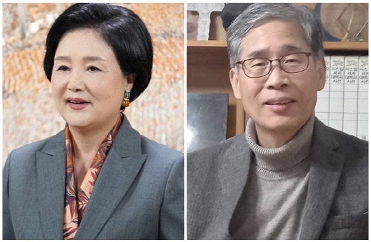김정숙 여사(왼쪽)와 신평 변호사. <신평 페이스북, 연합뉴스>