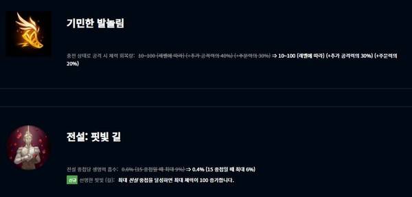 사진=라이엇게임즈, 12.6 패치에서 하향 예정인 두 룬