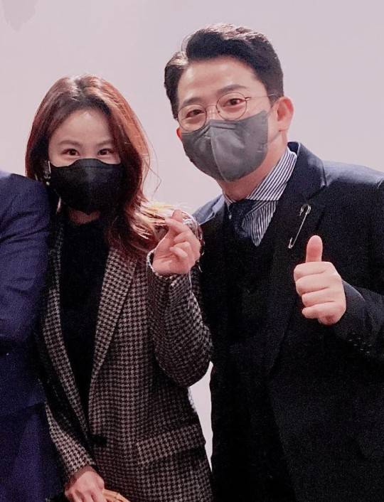 ▲ 김지민(왼쪽), 김준호. 출처| 신지 인스타그램