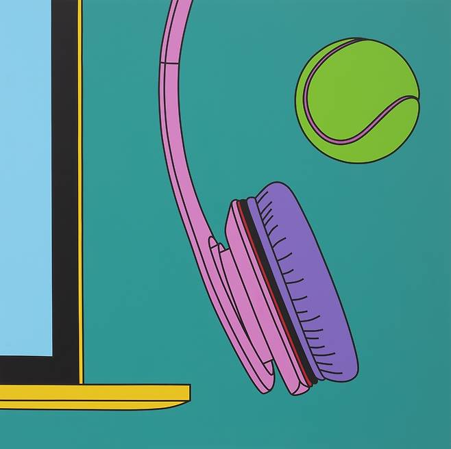 'Untitled(with tennis ball)'(2020) [UNC 제공 ⓒMichael Craig-Martin. Courtesy Gagosian.]