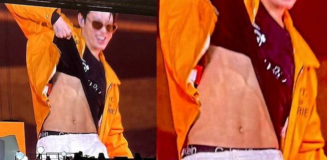 방탄소년단 정국, 美콘서트 화끈한 섹시 복근 화답..전세계 실트 1위+언급량 210만