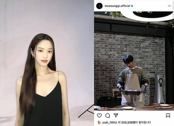 사진=이유비, 이승기&nbsp;인스타그램 캡처