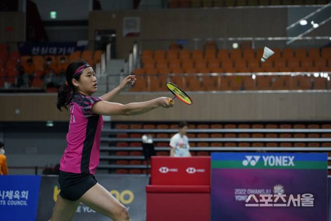 오호리 아야를 2-0으로 격파한 안세영. 제공|대한배드민턴협회