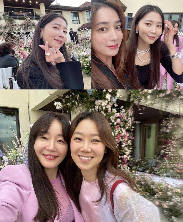 오윤아 이민정 엄지원 공효진이 하객룩으로 시선을 모았다. 오윤아, 엄지원 SNS