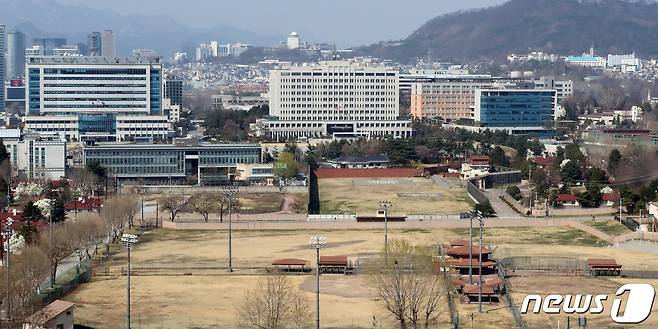서울 용산구에 위치한 국방부 청사의 모습. 2022.4.4/뉴스1 © News1 장수영 기자