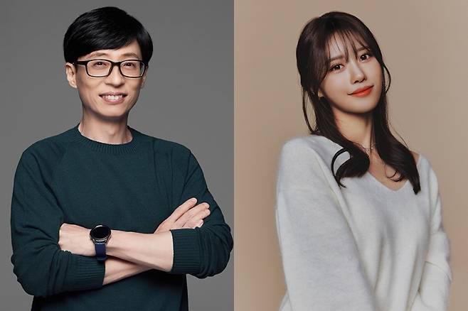 왼쪽부터 유재석, 이미주. 안테나 공식 페이스북