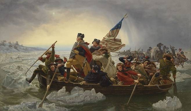 이번 경매에 출품되는 유화 ‘델라웨어 강을 건너는 워싱턴’(Washington Crossing the Delaware)