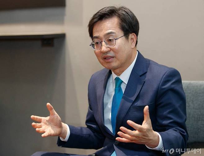 김동연 더불어민주당 경기도지사 후보. / 사진=이기범 기자 /사진=이기범 기자 leekb@