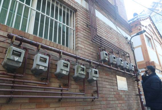 서울 종로구 청운동 한 빌라 도시가스 계량기 모습 (사진=연합뉴스)