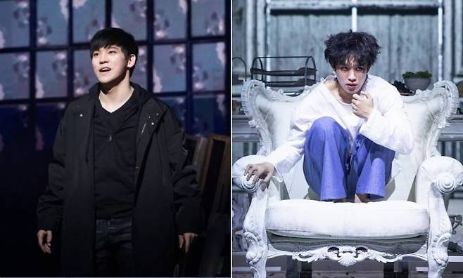 뮤지컬 ‘데스노트’에 출연 중인 홍광호(왼쪽)와 김성철. 오디컴퍼니