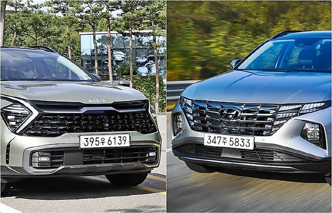 스포티지와 투싼 [사진출처=기아, 현대차]