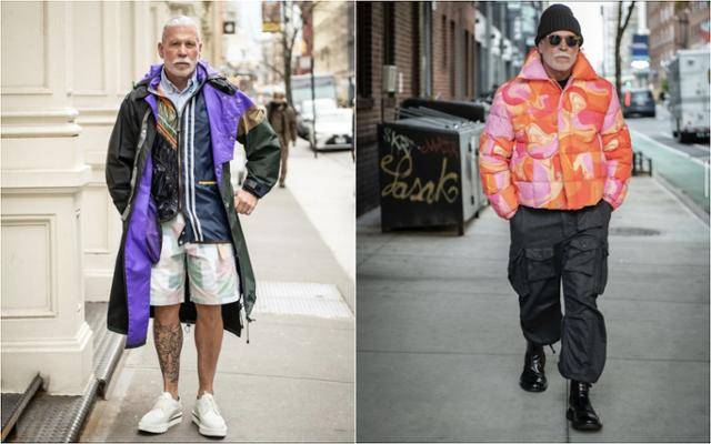권정현씨 인생의 '영감'이 된 힙스터 아저씨 '닉 우스터'(Nick Wooster). 하얗게 센 머리칼을 포마드로 빗어올린 헤어스타일과 워커 부츠가 트레이드 마크다. 닉우스터 인스타그램(@nickwooster) 캡처