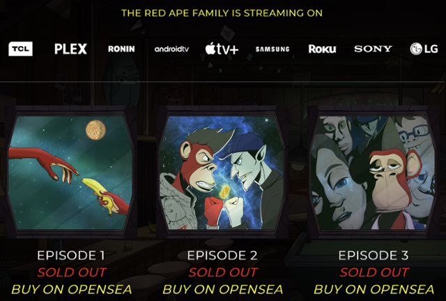 유튜브, 애플TV 등에서 방영 중인 레드 에이프 패밀리. 레드 에이프 패밀리 홈페이지