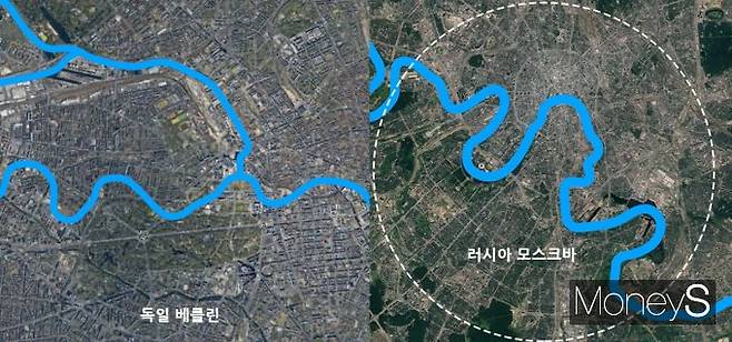 사진은 독일 베를린과 러시아 모스크바의 구곡수 모습. /사진=백재권 사이버한국외국어대학교 교수