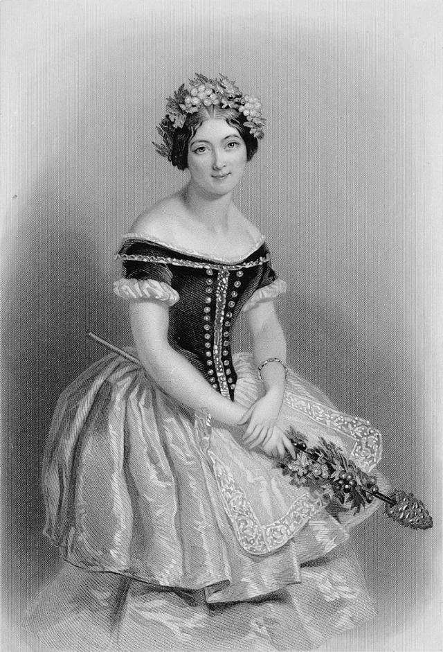 1842년 '지젤'을 연기한 발레리나 카를로타 그리시 초상화. 위키피디아 캡처