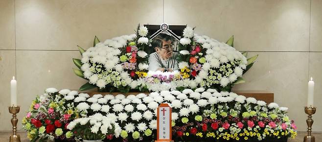 원주세브란스기독병원 장례식장에 마련된 김지하 시인(본명 김영일)의 빈소. 연합뉴스