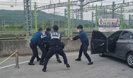 광주 광산경찰서가 9일 FTX훈련을 진행하고 있다. 사진=광주 광산경찰서 제공