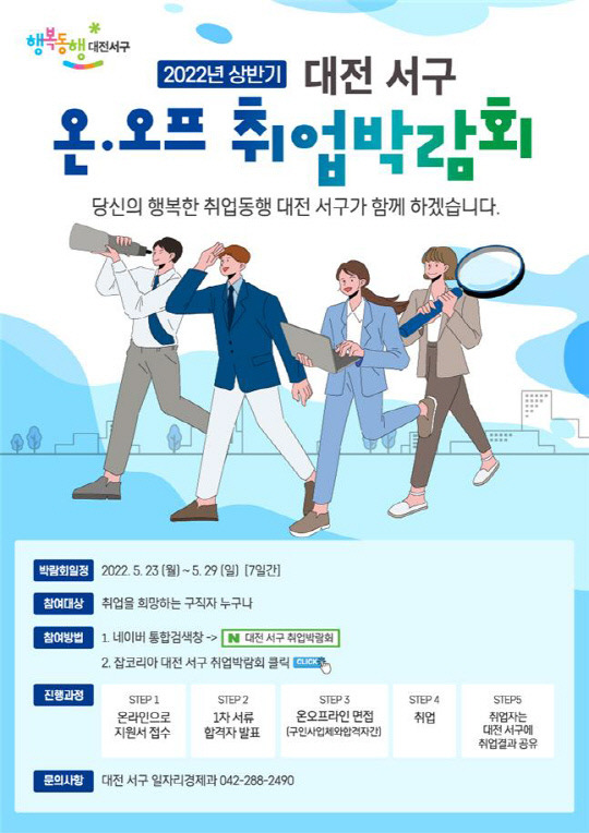 대전 서구 온·오프 취업박람회 홍보 포스터. 사진=대전 서구 제공