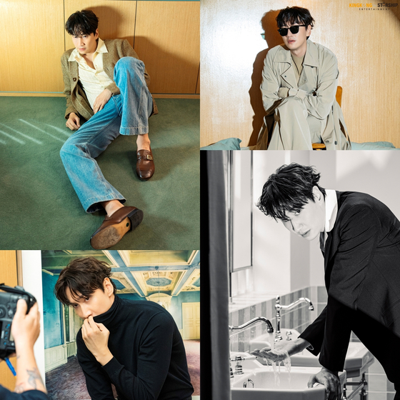 Actor Lee Kwang-soo created a different atmosphere.On October 10, King Kong by Starship released several photos of Lee Kwang-soos pictorial behind-the-scenes cut with the fashion magazine Elle May issue.In the public photos, Lee Kwang-soo is leaning on the wall and showing off his superior ratio.He reveals a subtle sexy with a slightly untied shirt button, and wears sunglasses on a long coat to further maximize the mysterious mood.In another photo, Lee Kwang-soo overwhelms his gaze with colorful poses using his hands, especially in his gentle eyes looking at the camera, and feels a soft charisma.Lee Kwang-soos interview with the picture can be found in the May issue of Elle.