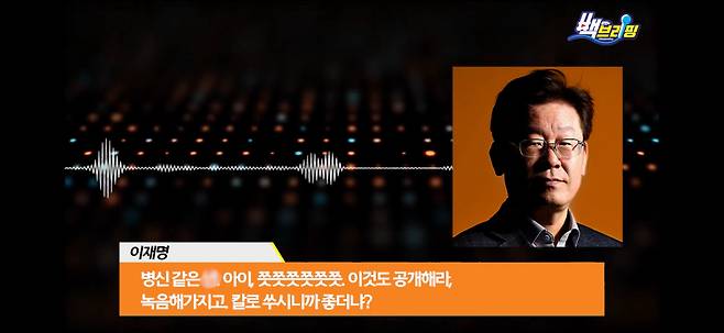 유튜브를 통해 공유되고 있는 이재명 더불어민주당 후보의 '형수 욕설' 음성파일. 전체 14분 분량의 음성 녹취록 가운데 욕설이 포함된 1분 내외만 편집돼 있다. 이같은 편집본은 선거법 위반에 해당될 수 있다. [유튜브 캡처]