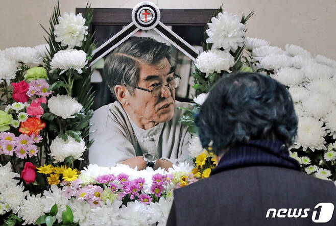 강원 원주시 연세세브란스기독병원 장례식장에 마련된 故김지하 시인의 빈소  2022.5.9/뉴스1 © News1 장수영 기자