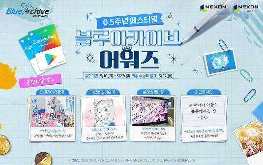 넥슨 '블루아카이브' 어워드.&nbsp; &nbsp;넥슨