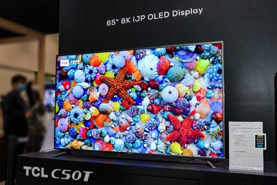 65" 8K inkjet printing OLED Display (PRNewsfoto/TCL CSOT)