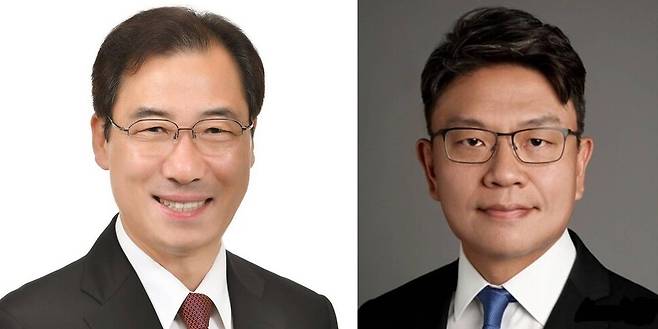 윤석열 대통령이 임명한 대통령비서실 윤재순 총무비서관(왼쪽)과 이시원 공직기강비서관. 한겨레 자료사진.