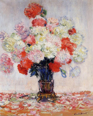 1882년 클로드 모네가 그린 ‘작약 꽃병’.