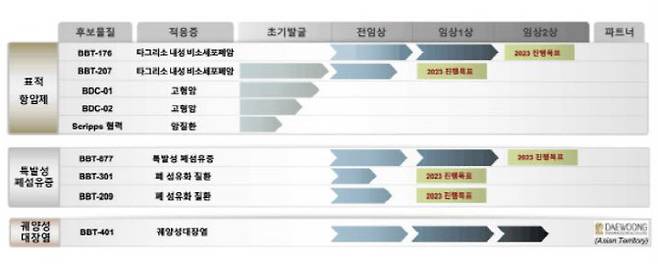 브릿지바이오테라퓨틱스 파이프라인. (사진=브릿지바이오테라퓨틱스 자료)