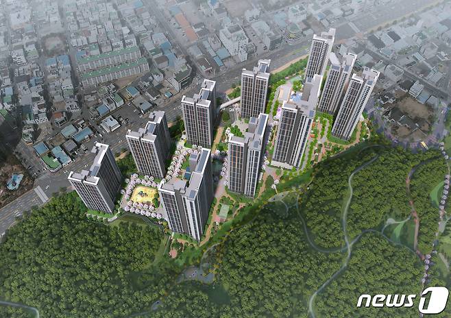 현대건설이 경북 포항시 북구 양덕동(환호공원)에 '힐스테이트 환호공원'을 5월 중 분양할 예정이라고 밝혔다. © 뉴스1