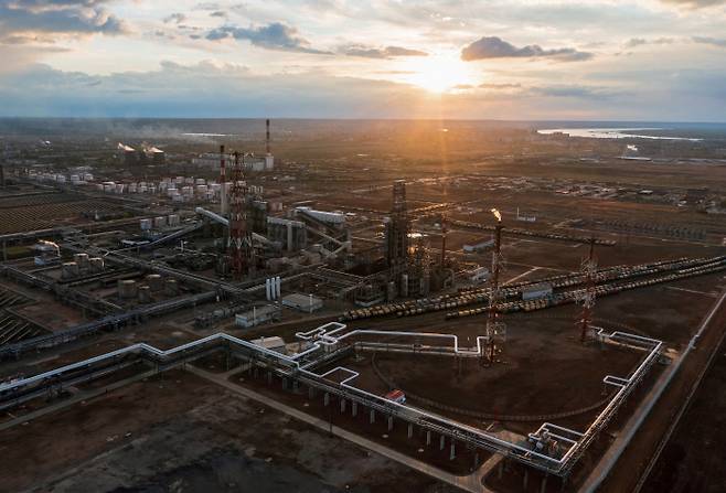 러시아 볼고그라드에 있는 원유 정제공장. 로이터연합뉴스