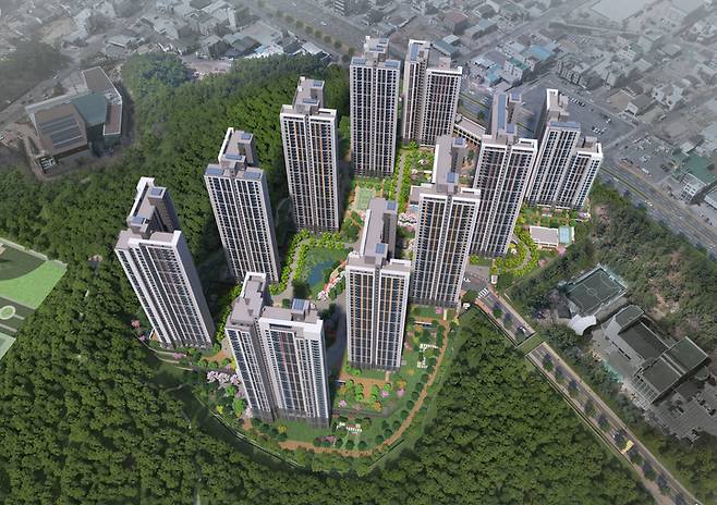 [포항=뉴시스] 강진구 기자 = 현대건설은 5월 중 경북 포항시 북구 양덕동 일원에 ‘힐스테이트 환호공원’을 분양할 예정이라고 17일 밝혔다.사진은 조감도.(사진=현대건설 제공) 2022.05.17.photo@newsis.com *재판매 및 DB 금지