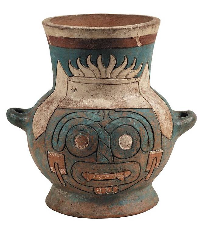 ‘비의 신 틀랄록 장식 항아리’. /국립중앙박물관