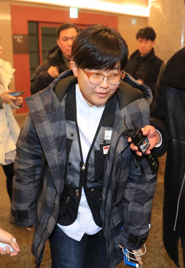 2018년 당시 노사 간담회장에 입장하는 임종린 전국화학섬유식품산업노동조합 파리바게뜨 지회장. 연합뉴스 자료사진