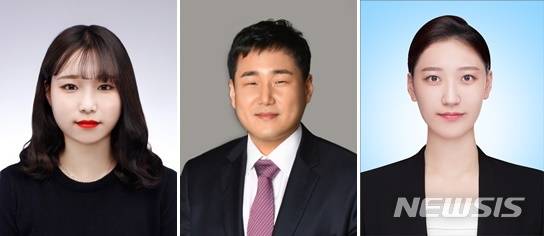 (왼쪽부터)충북대 화학과 김다솜씨, 김 민 교수, 유하늘씨)