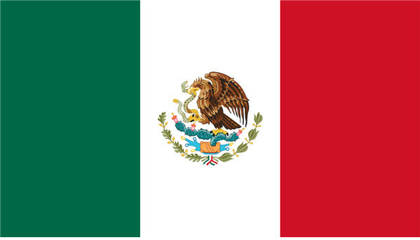 멕시코 국기에는 선인장 위에 뱀을 문 독수리가 있다.
