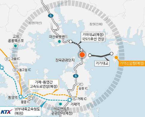 거제 장목관광단지 위치도