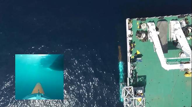 2018년 실시된 범상어 발사 시험. 출처 국방과학연구소 유튜브