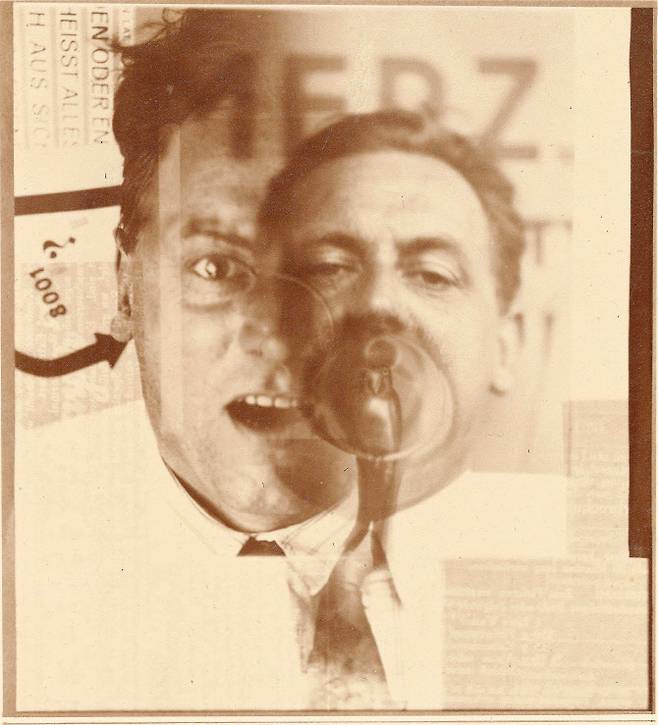 엘 리시츠키의 ‘쿠르트 슈비터스’(1925). 1922년 하노버를 방문했던 리시츠키가 제작했다. 슈비터스의 파격적인 사진 두 장을, 리시츠키가 협업한 ‘메르츠’ 1924년 7월호 이미지 등과 합쳐 만들었다. 젤라틴 실버프린트, 미국 로스앤젤레스 게티미술관 소장.