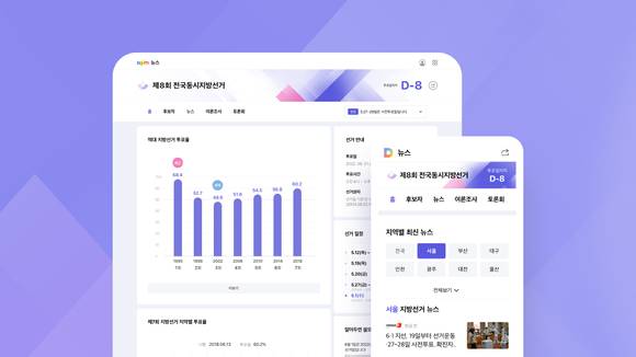 카카오가 포털 다음에 제8회 전국동시지방선거 특집 페이지를 오픈한다. 사진은 특집 페이지 관련 이미지.  [사진=카카오]