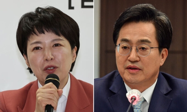 국민의힘 김은혜(왼쪽), 더불어민주당 김동연 후보.