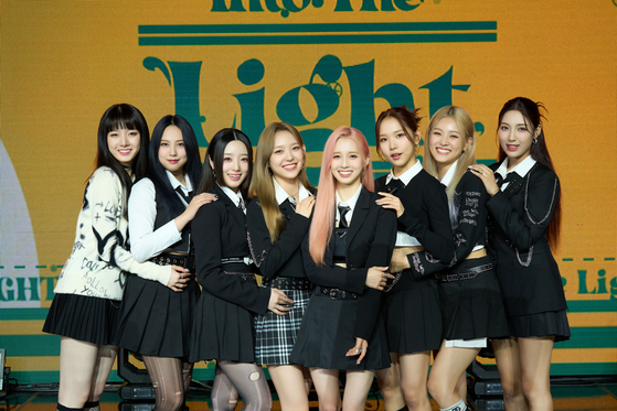 Girl group Lightsum during the showcase of its new EP "Into The Light" [CUBE ENTERTAINMENT]