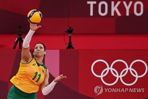 브라질 여자 배구대표팀 탄다라 카이세타
[AFP=연합뉴스]