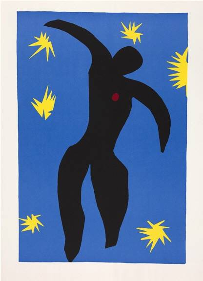 마티스의 판화집 '재즈' 중의 한 작품인 '이카루스'가 7월9일 부산문화회관에서 개막하는 '앙리 마티스:라이프 앤 조이'에서 선보인다. /사진제공=가우디움어소시에이츠